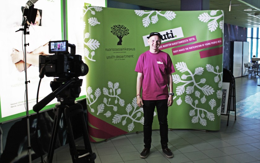 Benjamin, from youth council Ruuti, at Tubecon 2015