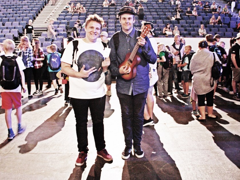 Mehis and Timiz, from YouTube channel Mukkaro, at Tubecon 2015